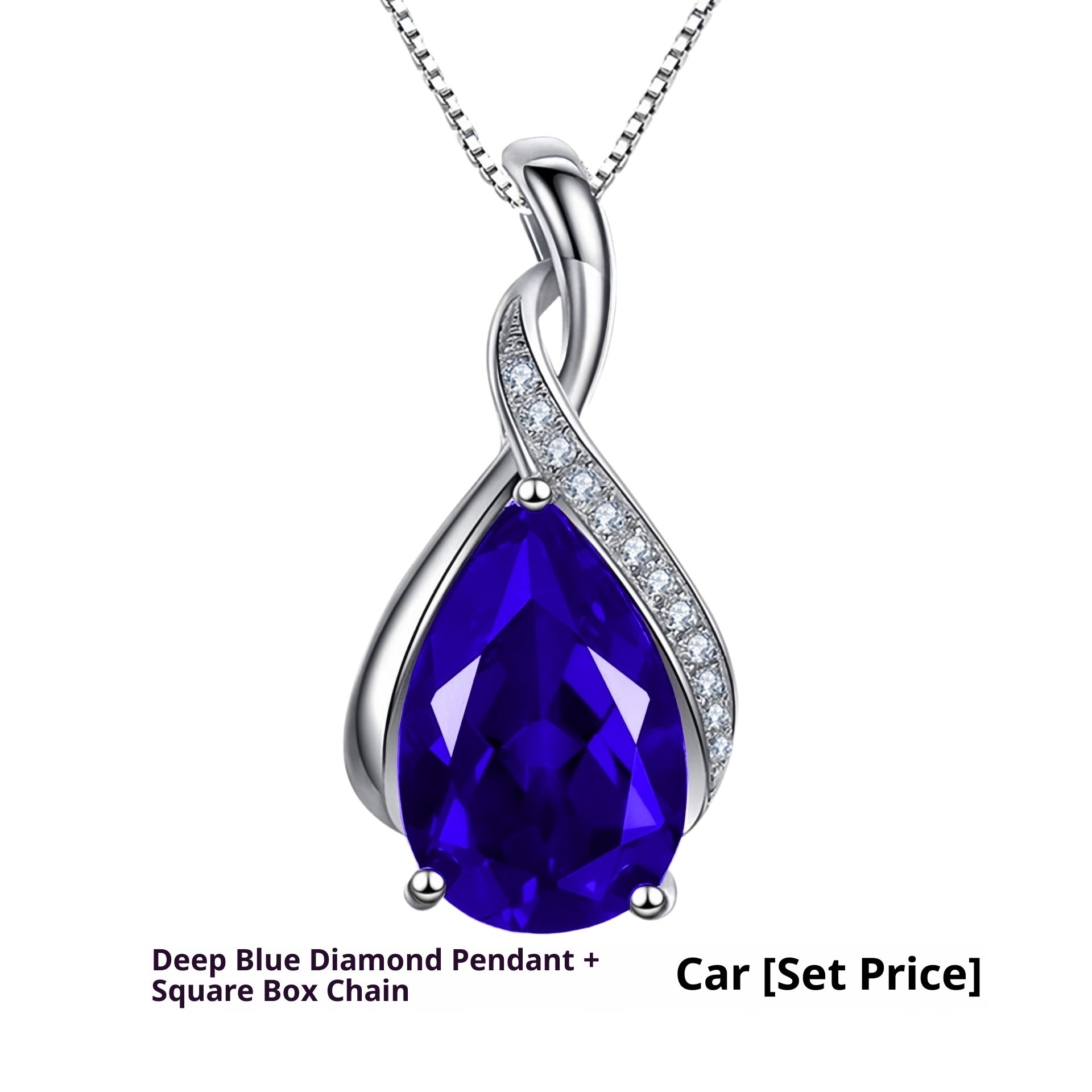 Elegant Natural Purple Navy Blue Pendant Simple
