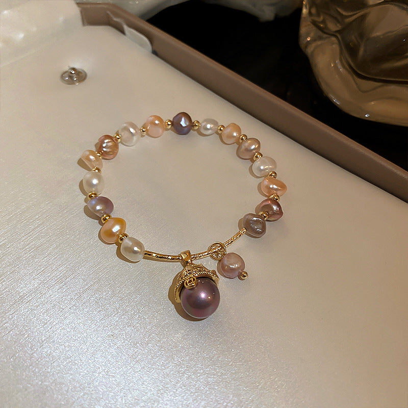 Baroque Freshwater Pearl Zircon Bracelet