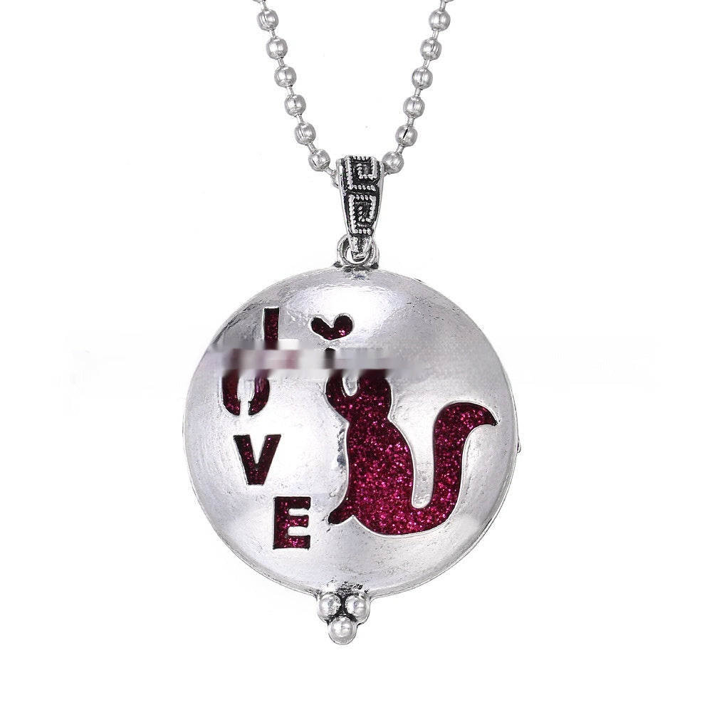 30mm Owl Essential Oil Diffusion Hollow Couple Lucky Tree Magnet Perfume Box Pendant