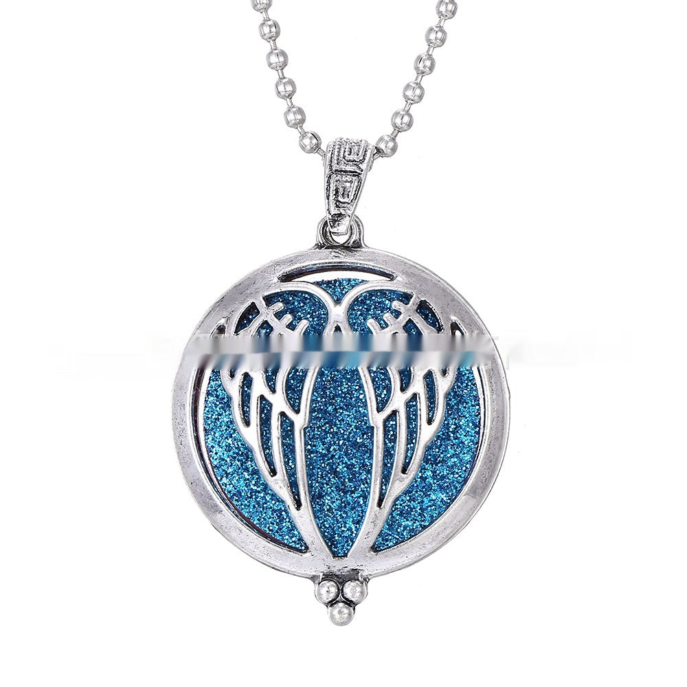 30mm Owl Essential Oil Diffusion Hollow Couple Lucky Tree Magnet Perfume Box Pendant