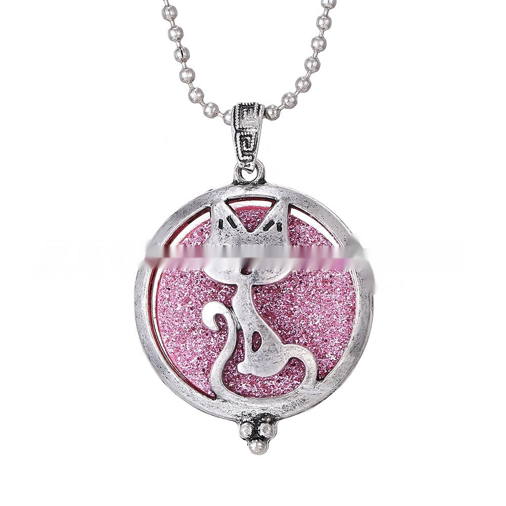 30mm Owl Essential Oil Diffusion Hollow Couple Lucky Tree Magnet Perfume Box Pendant