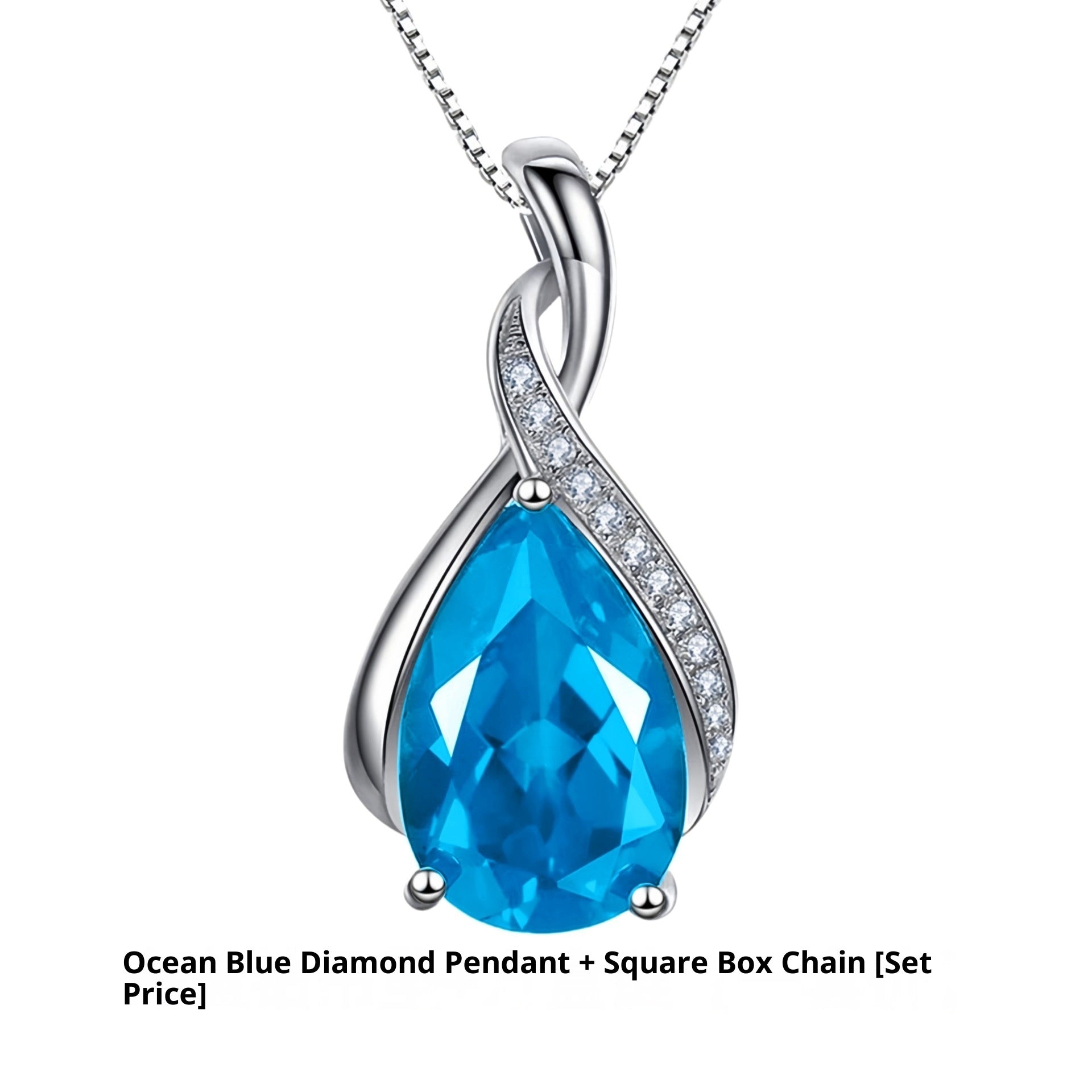 Elegant Natural Purple Navy Blue Pendant Simple