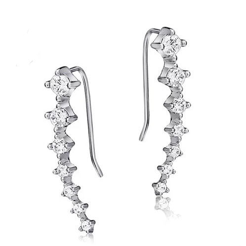 925 Sterling Silver Ear-sticking Ear Hook Studs